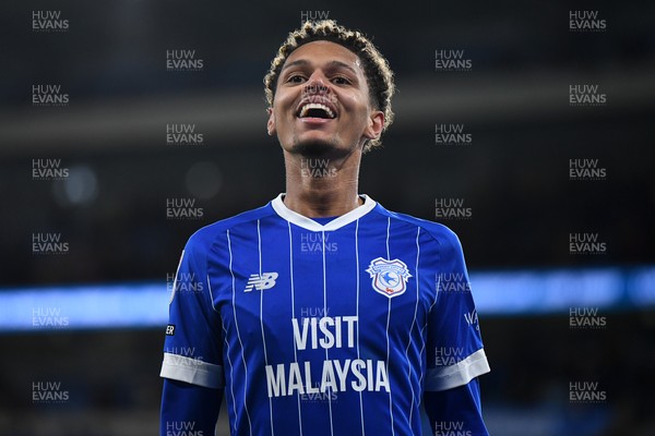 170226 - Cardiff City v AFC Wimbledon - Sky Bet League 1 - Omari Kellyman of Cardiff City celebrates scoring a goal