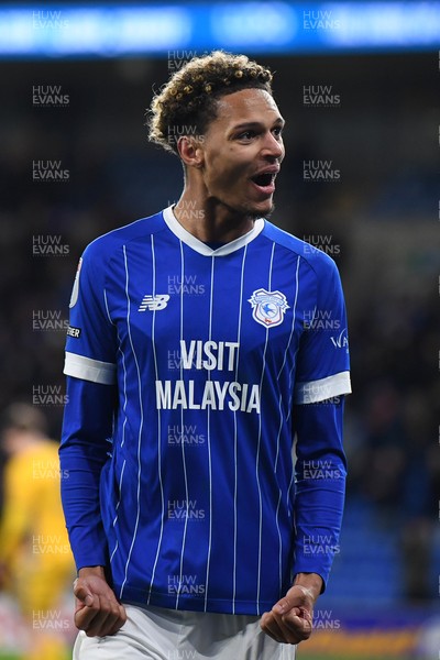 170226 - Cardiff City v AFC Wimbledon - Sky Bet League 1 - Omari Kellyman of Cardiff City celebrates scoring a goal