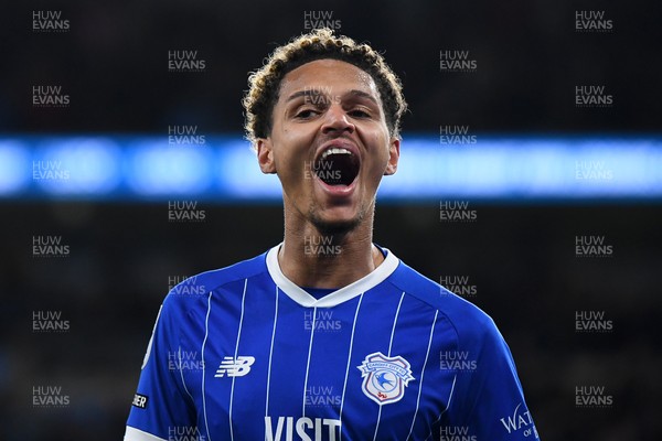 170226 - Cardiff City v AFC Wimbledon - Sky Bet League 1 - Omari Kellyman of Cardiff City celebrates scoring a goal