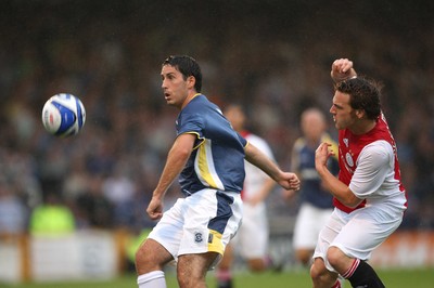 01.08.08 -  Cardiff City v AFC Ajax, Pre-season friendly. Cardiff City's Peter Whittingham holds off Ajax's Robbert Schilder  