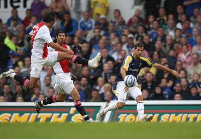 01.08.08 -  Cardiff City v AFC Ajax, Pre-season friendly. Cardiff City's Joe Ledley fires a cross into the box 