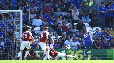 020918 - Cardiff City v Arsenal - Premier League - Victor Camarasa (21) of Cardiff City scores goal