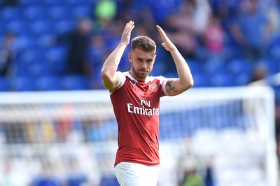 020918 - Cardiff City v Arsenal - Premier League - Aaron Ramsey of Arsenal does the ayatollah