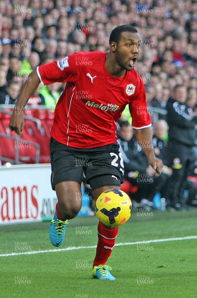 301113 - Cardiff City vs Arsenal - Barclays Premier League - Kevin Theophile-Catherine of Cardiff City(c) Huw Evans Agency