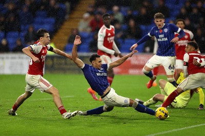 111125 - Cardiff City v Arsenal U21 - Vertu Trophy - Alyas Debono of Cardiff City 