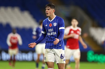 111125 - Cardiff City v Arsenal U21 - Vertu Trophy - Jack Sykes of Cardiff City 