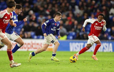 111125 - Cardiff City v Arsenal U21 - Vertu Trophy - Trey George of Cardiff City 
