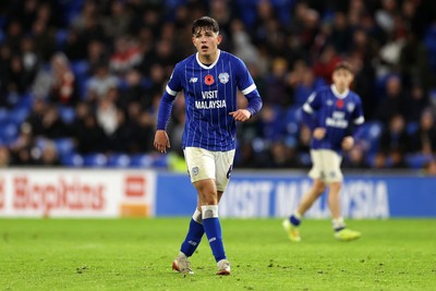 111125 - Cardiff City v Arsenal U21 - Vertu Trophy - Jack Sykes of Cardiff City 