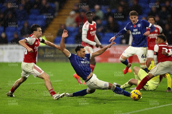 111125 - Cardiff City v Arsenal U21 - Vertu Trophy - Alyas Debono of Cardiff City 