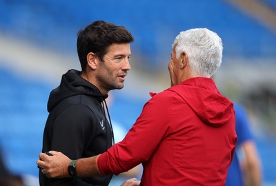 010826 - Cardiff City v AS Roma - Pre Season Friendly - Cardiff City Manager Brian Barry-Murphy and Roma Manager Gian Piero Gasperini 
