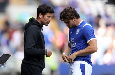 010826 - Cardiff City v AS Roma - Pre Season Friendly - Cardiff City Manager Brian Barry-Murphy and Ollie Tanner