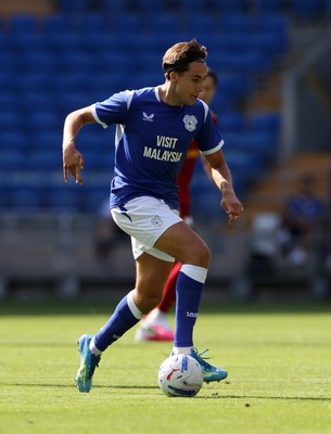 010826 - Cardiff City v AS Roma - Pre Season Friendly - Joel Colwill of Cardiff 