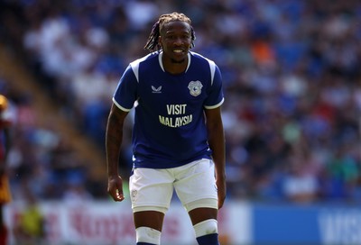 010826 - Cardiff City v AS Roma - Pre Season Friendly - Gabriel Osho of Cardiff 