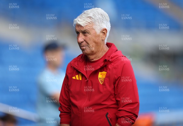 010826 - Cardiff City v AS Roma - Pre Season Friendly - Roma Manager Gian Piero Gasperini 