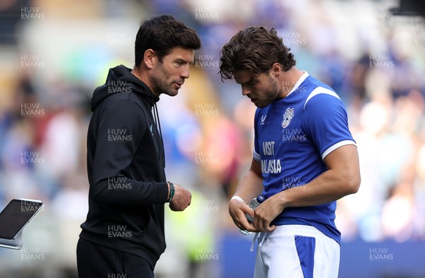 010826 - Cardiff City v AS Roma - Pre Season Friendly - Cardiff City Manager Brian Barry-Murphy and Ollie Tanner