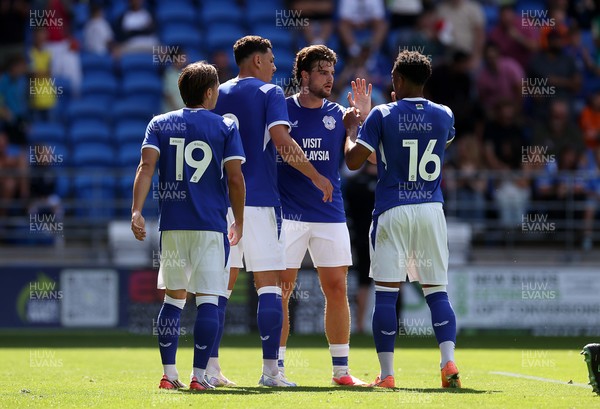 010826 - Cardiff City v AS Roma - Pre Season Friendly - Cardiff celebrate their third goal of the game