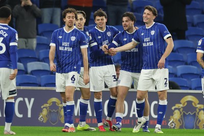 270126 - Cardiff City v Barnsley, EFL Sky Bet League 1 - Perry Ng of Cardiff City celebrates after scoring goal