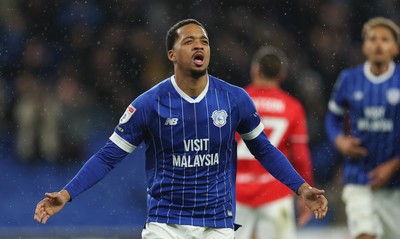 270126 - Cardiff City v Barnsley, EFL Sky Bet League 1 - Chris Willock of Cardiff City celebrates after scoring goal
