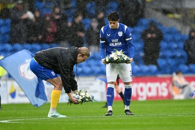 241026 - Cardiff City v Birmingham City - Sky Bet Championship - Minutes silence for Aberfan