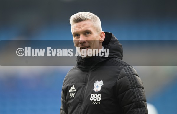 150122 Cardiff City v Blackburn Rovers, Sky Bet Championship - Cardiff City manager Steve Morison during warm up