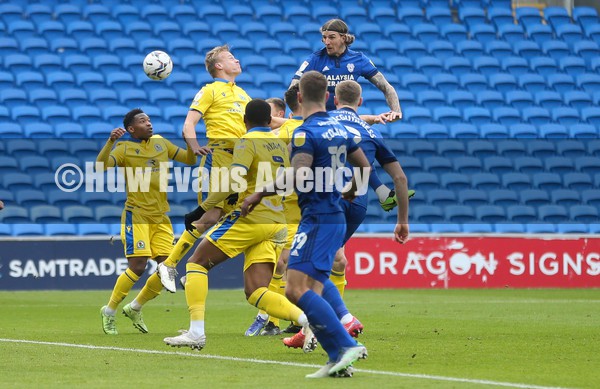 150122 Cardiff City v Blackburn Rovers, Sky Bet Championship - Aden Flint of Cardiff City heads at goal