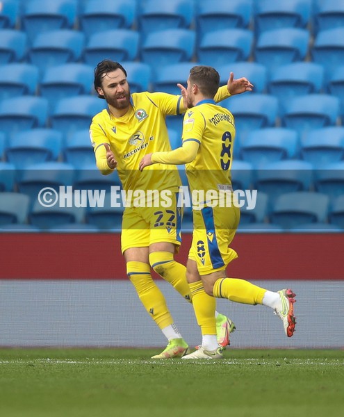 150122 Cardiff City v Blackburn Rovers, Sky Bet Championship - Joe Rothwell of Blackburn Rovers is congratulated by Ben Brereton Diaz of Blackburn Rovers after scoring the opening goal