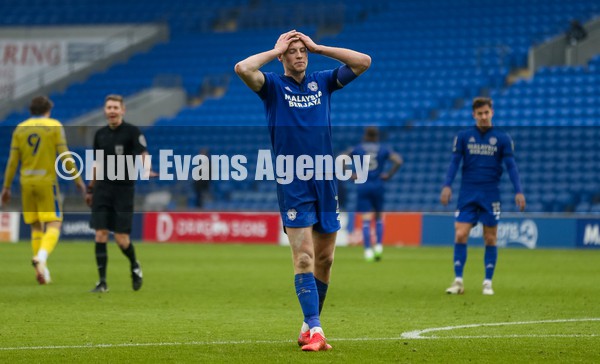 150122 Cardiff City v Blackburn Rovers, Sky Bet Championship - Mark McGuinness of Cardiff City reacts after failing to make the most of a chance to score