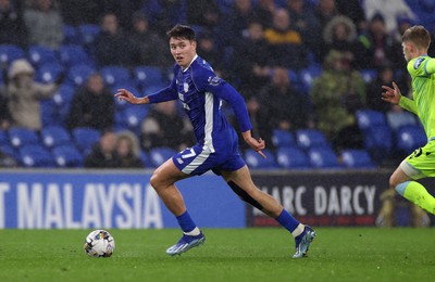 200224 - Cardiff City v Blackburn Rovers - SkyBet Championship - Rubin Colwill of Cardiff City 