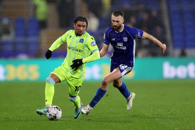 200224 - Cardiff City v Blackburn Rovers - SkyBet Championship - Tyrhys Dolan of Blackburn is challenged by Nathaniel Phillips of Cardiff City