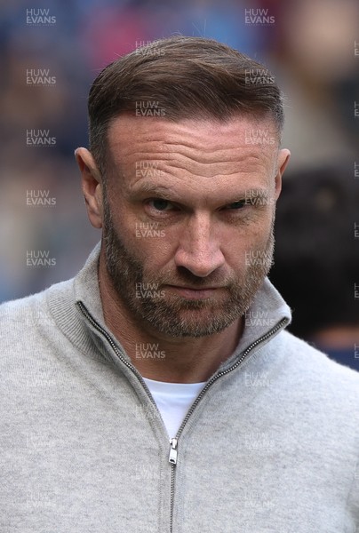 210326 - Cardiff City v Blackpool, EFL Sky Bet League 1 - Blackpool head coach Ian Evatt