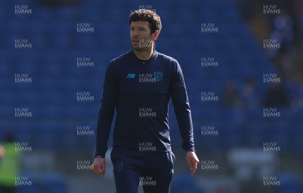 210326 - Cardiff City v Blackpool, EFL Sky Bet League 1 - Cardiff City head coach Brian Barry-Murphy at the end of the match