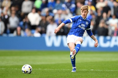 110426 - Cardiff City v Bolton Wanderers - Sky Bet League 1 - Joel Bagan of Cardiff City