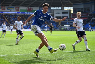 110426 - Cardiff City v Bolton Wanderers - Sky Bet League 1 - Rubin Colwill of Cardiff City