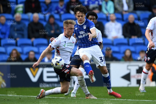 110426 - Cardiff City v Bolton Wanderers - Sky Bet League 1 - Perry NG of Cardiff City has a shot on goal