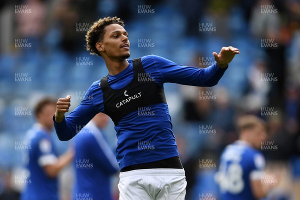 110426 - Cardiff City v Bolton Wanderers - Sky Bet League 1 - Omari Kellyman of Cardiff City celebrates the win at full time