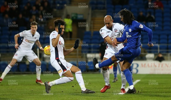 130218 - Cardiff City v Bolton Wanderers - SkyBet Championship - Armand Traore of Cardiff City scores a goal