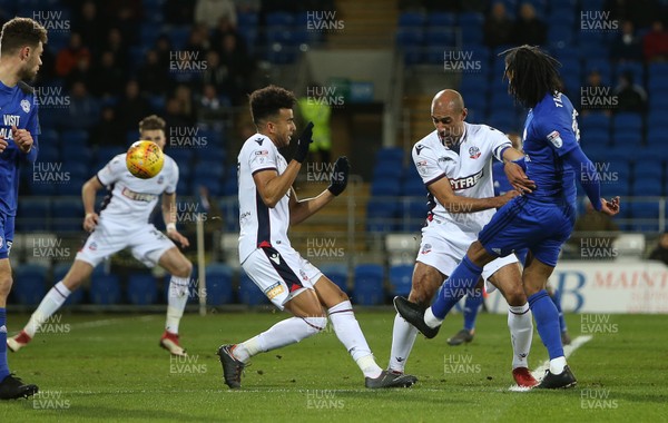 130218 - Cardiff City v Bolton Wanderers - SkyBet Championship - Armand Traore of Cardiff City scores a goal