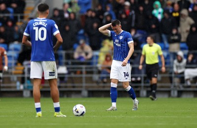 200925 - Cardiff City v Bradford City - SkyBet League One - Dejected David Turnbull of Cardiff City 