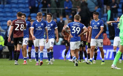 200925 - Cardiff City v Bradford City - SkyBet League One - Dejected Cardiff at full time