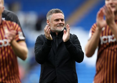 200925 - Cardiff City v Bradford City - SkyBet League One - Bradford City Manager Graham Alexander at full time
