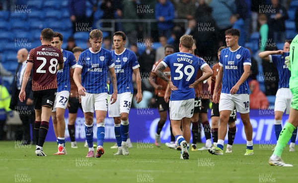 200925 - Cardiff City v Bradford City - SkyBet League One - Dejected Cardiff at full time