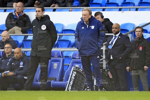 101118 - Cardiff City v Brighton & Hove Albion, Premier League - Cardiff City Manager Neil Warnock during the match