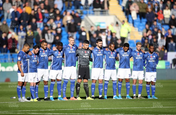 101119 - Cardiff City v Bristol City - SkyBet Championship - Cardiff during the minute silence