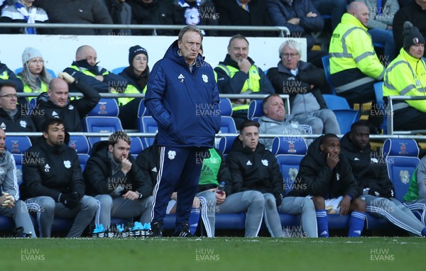 101119 - Cardiff City v Bristol City - SkyBet Championship - Dejected Cardiff City Manager Neil Warnock