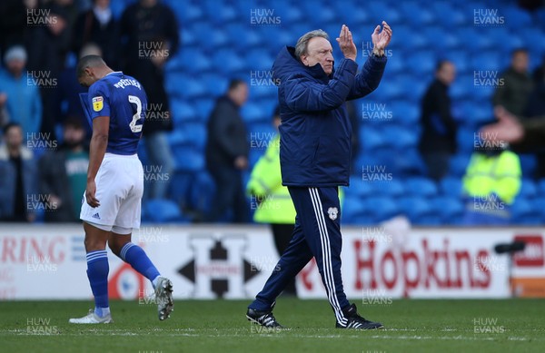 101119 - Cardiff City v Bristol City - SkyBet Championship - Cardiff City Manager Neil Warnock thanks fans at full time