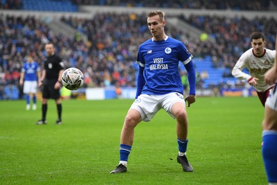 150225 - Cardiff City v Bristol City - Sky Bet Championship - Sivert Mannsverk of Cardiff City