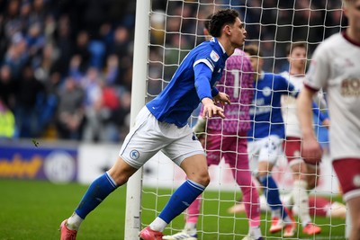 150225 - Cardiff City v Bristol City - Sky Bet Championship - Yousef Salech of Cardiff City celebrates scoring a goal