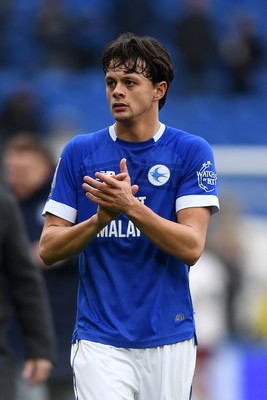 150225 - Cardiff City v Bristol City - Sky Bet Championship - Perry NG of Cardiff City applauding fans at full time