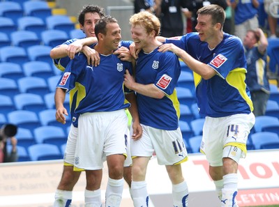 23.08.09 - Cardiff City v Bristol City, Coca Cola Championship -  Cardiff's Michael Chopra celebrates after scoring goal 