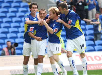 23.08.09 - Cardiff City v Bristol City, Coca Cola Championship -  Cardiff's Michael Chopra celebrates after scoring goal 